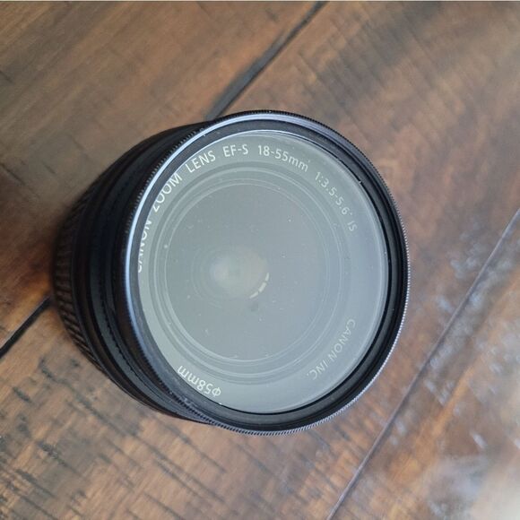 Canon EF-S 18-55mm f: 3.5-5.6 Black Telephoto Camera Zoom Lens - Picture 9 of 9